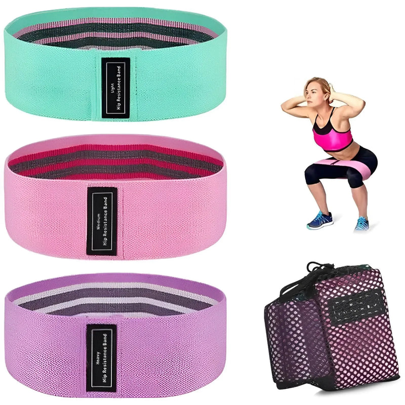 Kit com 3 Faixas Elásticas - PowerBands