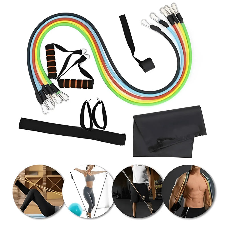 Kit Elásticos Extensores com 11 Peças - TrainStrong