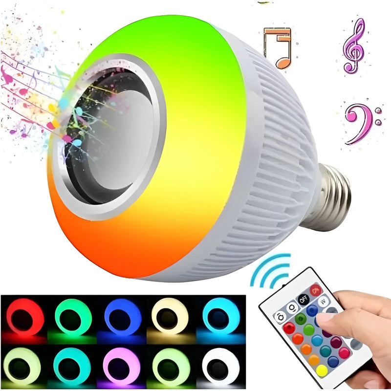 Lâmpada LED Bluetooth com Caixa de Som - LumiSound