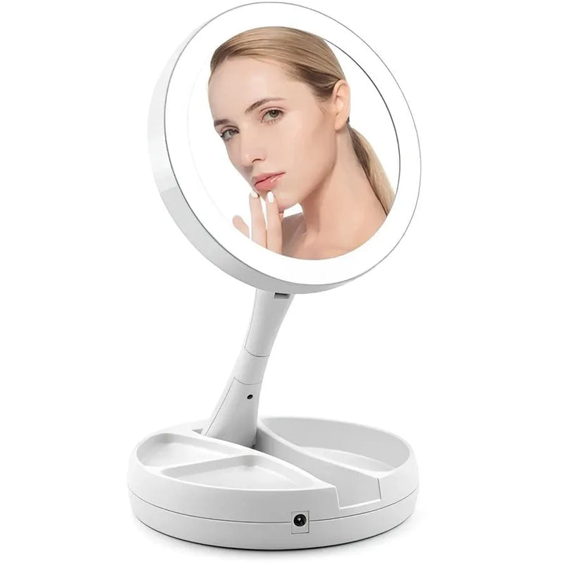 Espelho de Mesa com Luz LED Portátil - BeautyBright