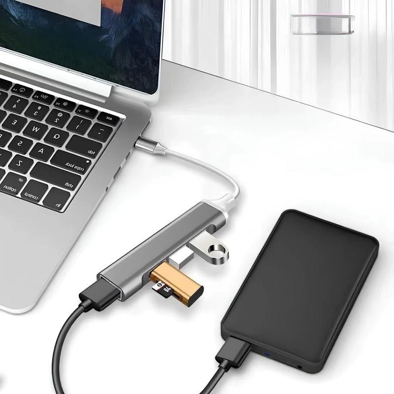 Adaptador Tipo-C com 4 Portas USB - Conecta+