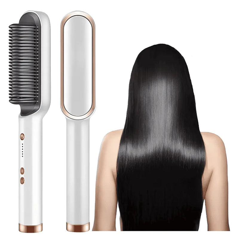 Escova Alisadora 3 em 1 Bivolt - StyleBrush 🔥 | Últimas Unidades