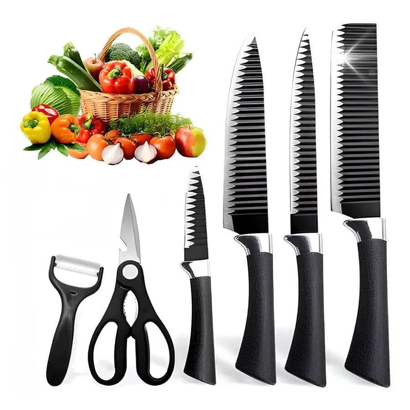 Conjunto de 6 Facas de Cozinha - ChefSteel