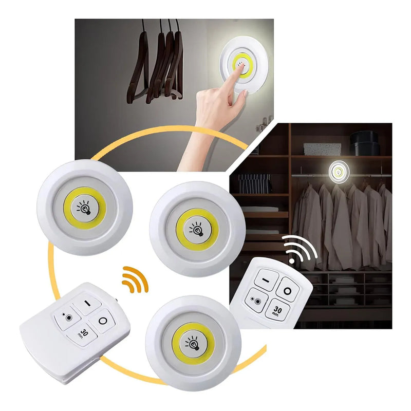 Kit 3 Lâmpadas Led Spot sem Fio - ClickLight
