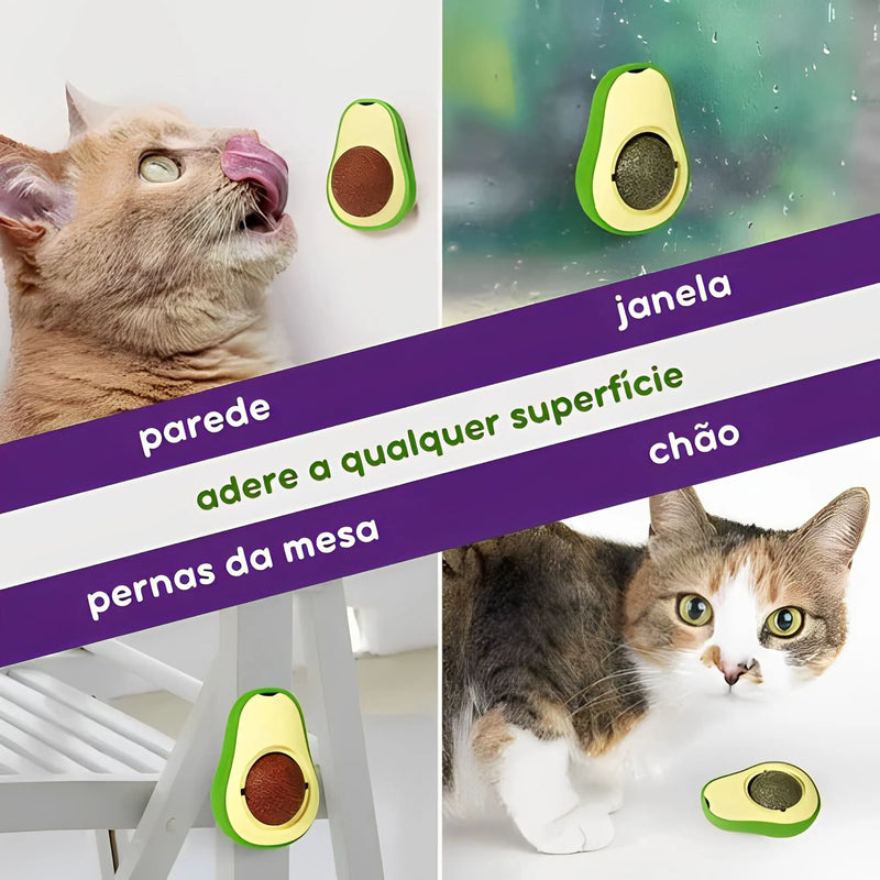 Abacate de Brinquedo para Gatos com Catnip - AbaCat