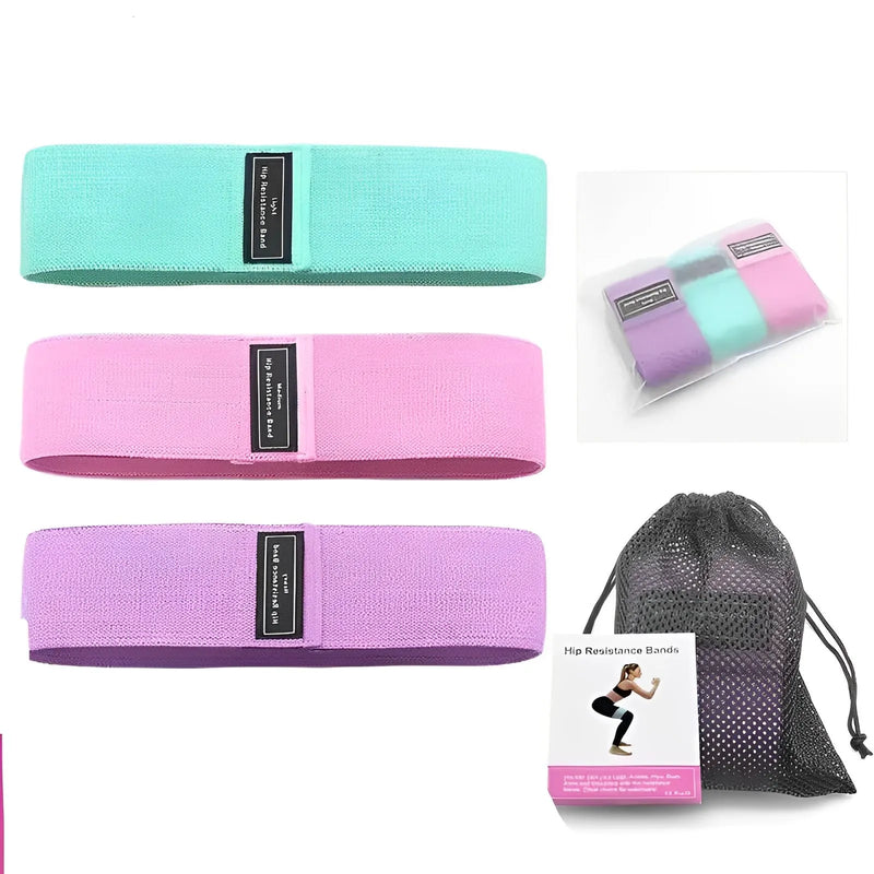 Kit com 3 Faixas Elásticas - PowerBands