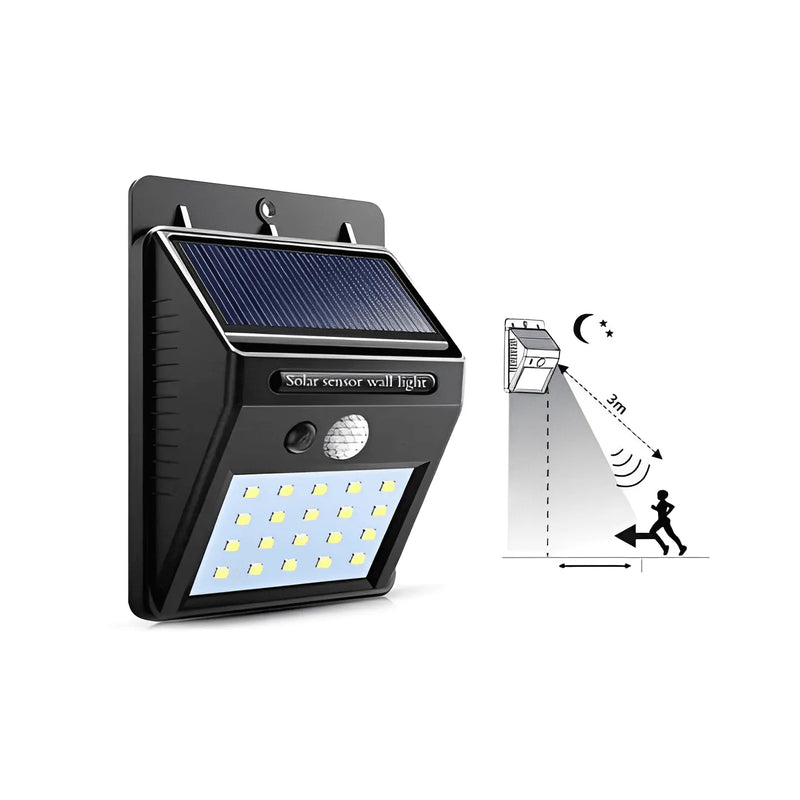 Refletor de Led Solar com Sensor de Presença - EcoLuz Pro