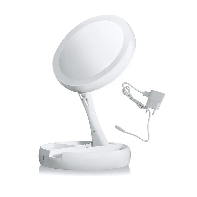 Espelho de Mesa com Luz LED Portátil - BeautyBright
