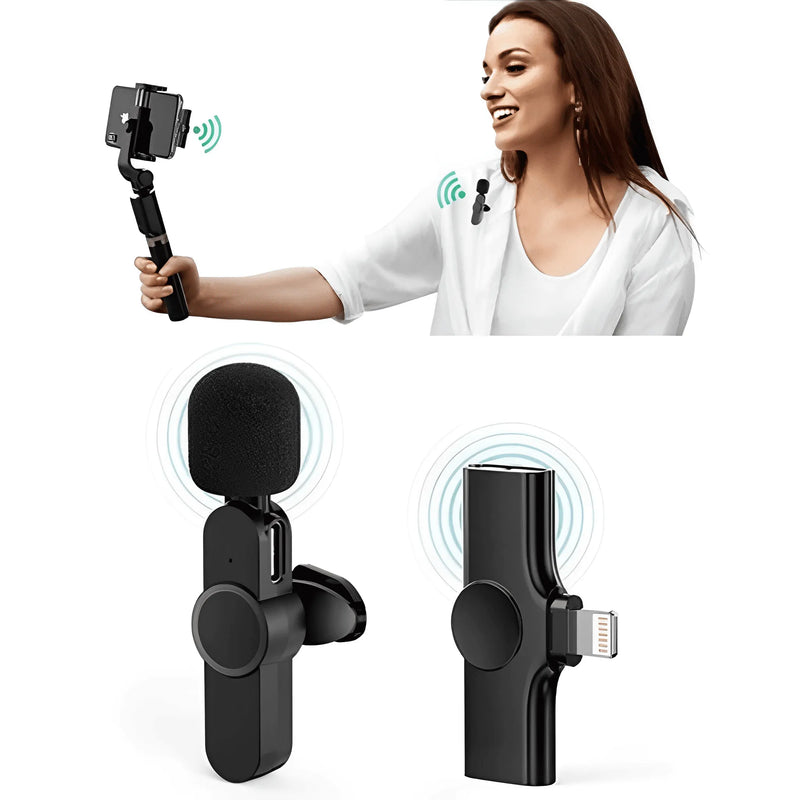 Microfone de Lapela sem Fio para iPhone e Android - LapelPro
